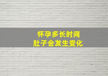 怀孕多长时间肚子会发生变化