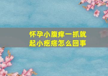 怀孕小腹痒一抓就起小疙瘩怎么回事