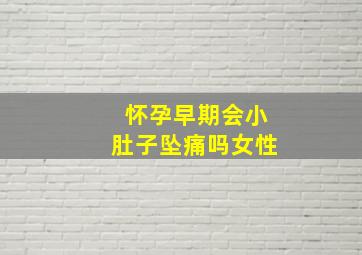 怀孕早期会小肚子坠痛吗女性