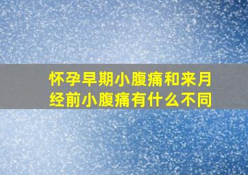 怀孕早期小腹痛和来月经前小腹痛有什么不同