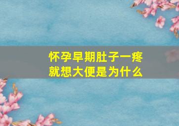 怀孕早期肚子一疼就想大便是为什么