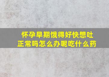 怀孕早期饿得好快想吐正常吗怎么办呢吃什么药