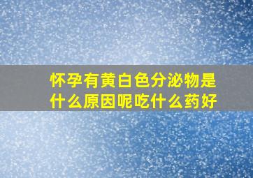 怀孕有黄白色分泌物是什么原因呢吃什么药好