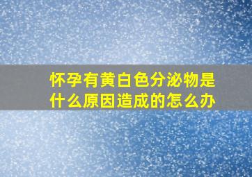 怀孕有黄白色分泌物是什么原因造成的怎么办