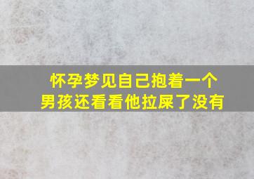 怀孕梦见自己抱着一个男孩还看看他拉屎了没有