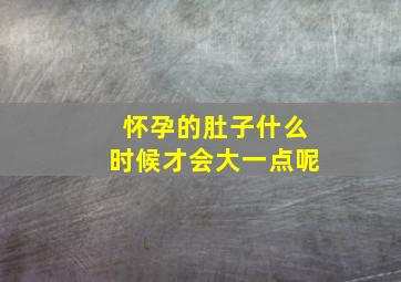 怀孕的肚子什么时候才会大一点呢