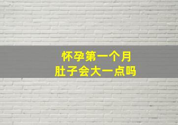 怀孕第一个月肚子会大一点吗