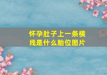 怀孕肚子上一条横线是什么胎位图片