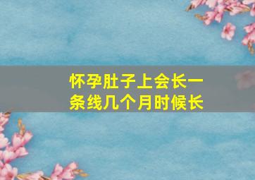 怀孕肚子上会长一条线几个月时候长