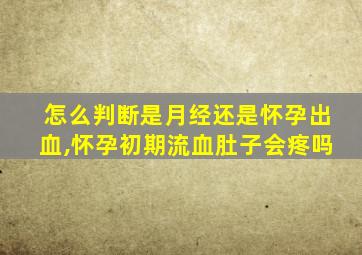 怎么判断是月经还是怀孕出血,怀孕初期流血肚子会疼吗