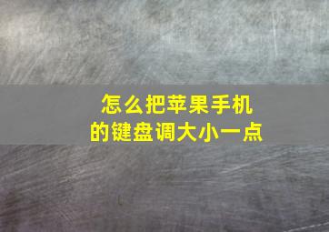 怎么把苹果手机的键盘调大小一点