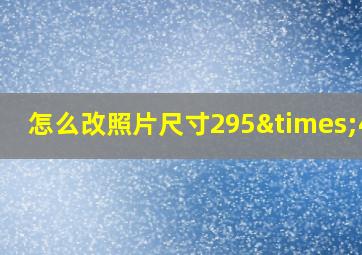 怎么改照片尺寸295×413