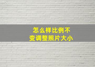 怎么样比例不变调整照片大小