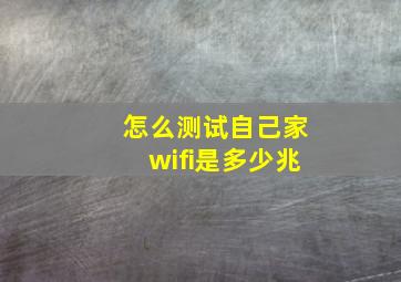 怎么测试自己家wifi是多少兆