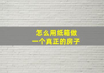 怎么用纸箱做一个真正的房子