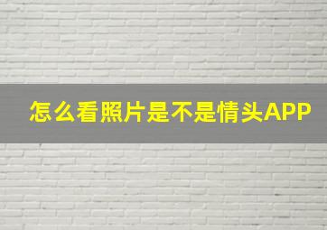 怎么看照片是不是情头APP