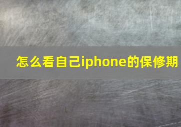 怎么看自己iphone的保修期