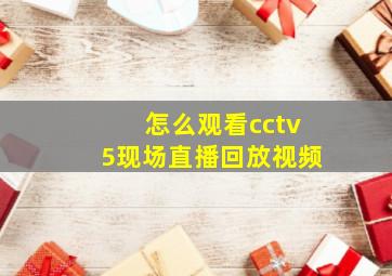 怎么观看cctv5现场直播回放视频