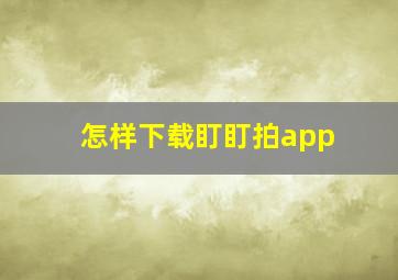 怎样下载盯盯拍app