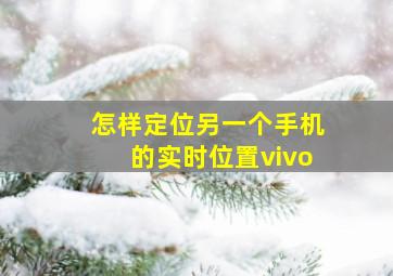 怎样定位另一个手机的实时位置vivo