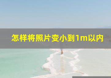 怎样将照片变小到1m以内