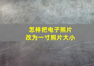 怎样把电子照片改为一寸照片大小