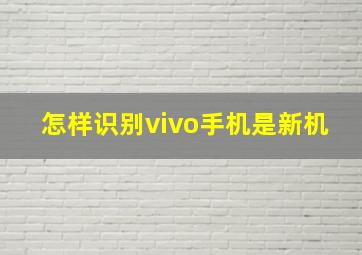 怎样识别vivo手机是新机