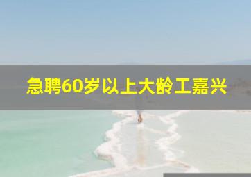 急聘60岁以上大龄工嘉兴