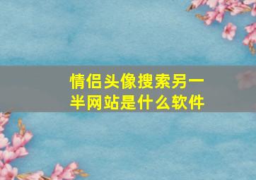 情侣头像搜索另一半网站是什么软件