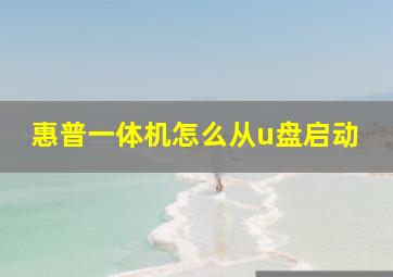 惠普一体机怎么从u盘启动