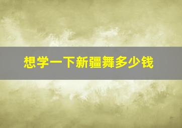 想学一下新疆舞多少钱