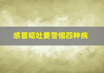 感冒呕吐要警惕四种病