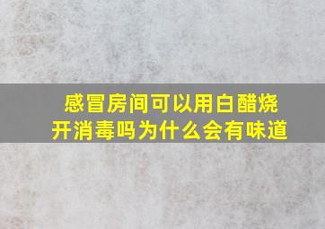 感冒房间可以用白醋烧开消毒吗为什么会有味道