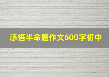 感悟半命题作文600字初中