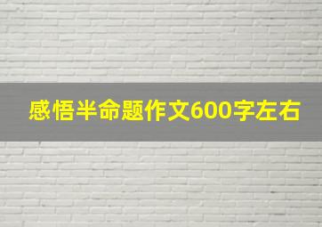 感悟半命题作文600字左右