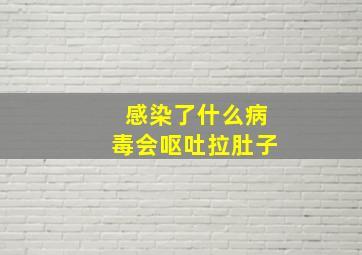 感染了什么病毒会呕吐拉肚子