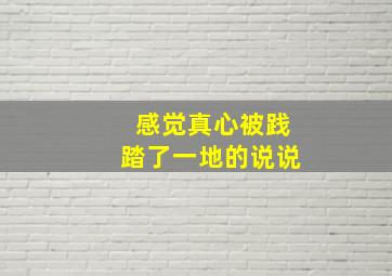 感觉真心被践踏了一地的说说