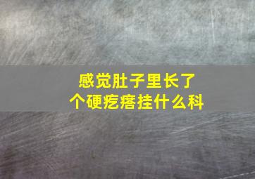 感觉肚子里长了个硬疙瘩挂什么科