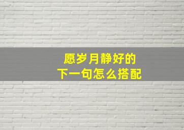 愿岁月静好的下一句怎么搭配