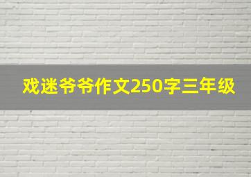 戏迷爷爷作文250字三年级