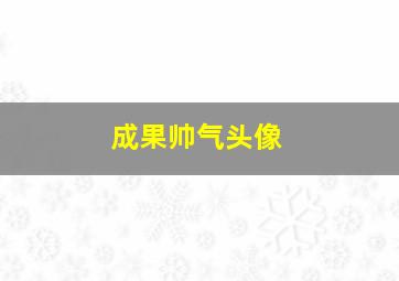 成果帅气头像