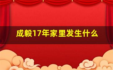 成毅17年家里发生什么