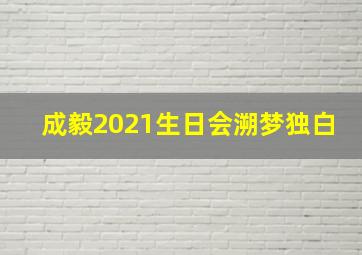 成毅2021生日会溯梦独白