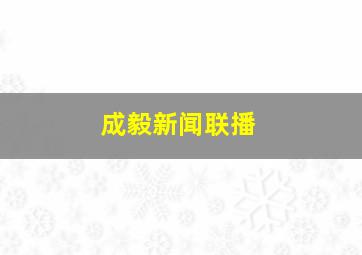 成毅新闻联播