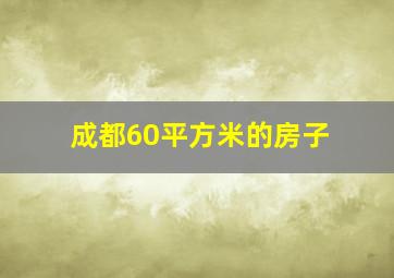 成都60平方米的房子