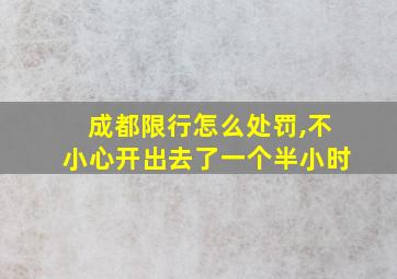 成都限行怎么处罚,不小心开出去了一个半小时