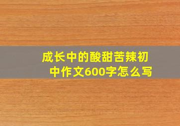 成长中的酸甜苦辣初中作文600字怎么写