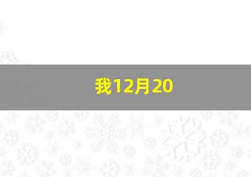 我12月20