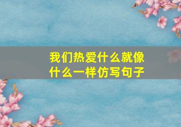 我们热爱什么就像什么一样仿写句子