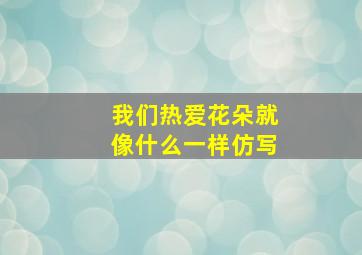 我们热爱花朵就像什么一样仿写